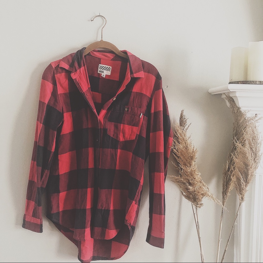 | Vans | Red and blue flannel